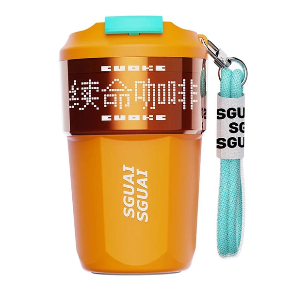 Little Water Monster Smart Coffee Cup 316 Stainless Steel Heat Insulating Cup Female Cold Keeping Accompanying Water Cup Male